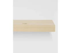 Pack 2 estanterías de madera maciza flotante natural 60x3,2x20cm - MELVA - DECOWOOD