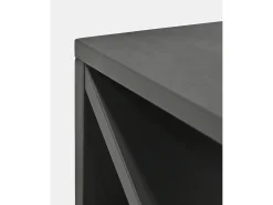 Pack 2 mesitas de madera maciza en tono negro de 50x50cm - STOKE - DECOWOOD