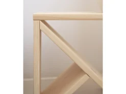 Pack 2 mesitas de madera maciza en tono natural de 40x40cm - STOKE - DECOWOOD