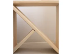 Pack 2 mesitas de madera maciza en tono natural de 40x40cm - STOKE - DECOWOOD