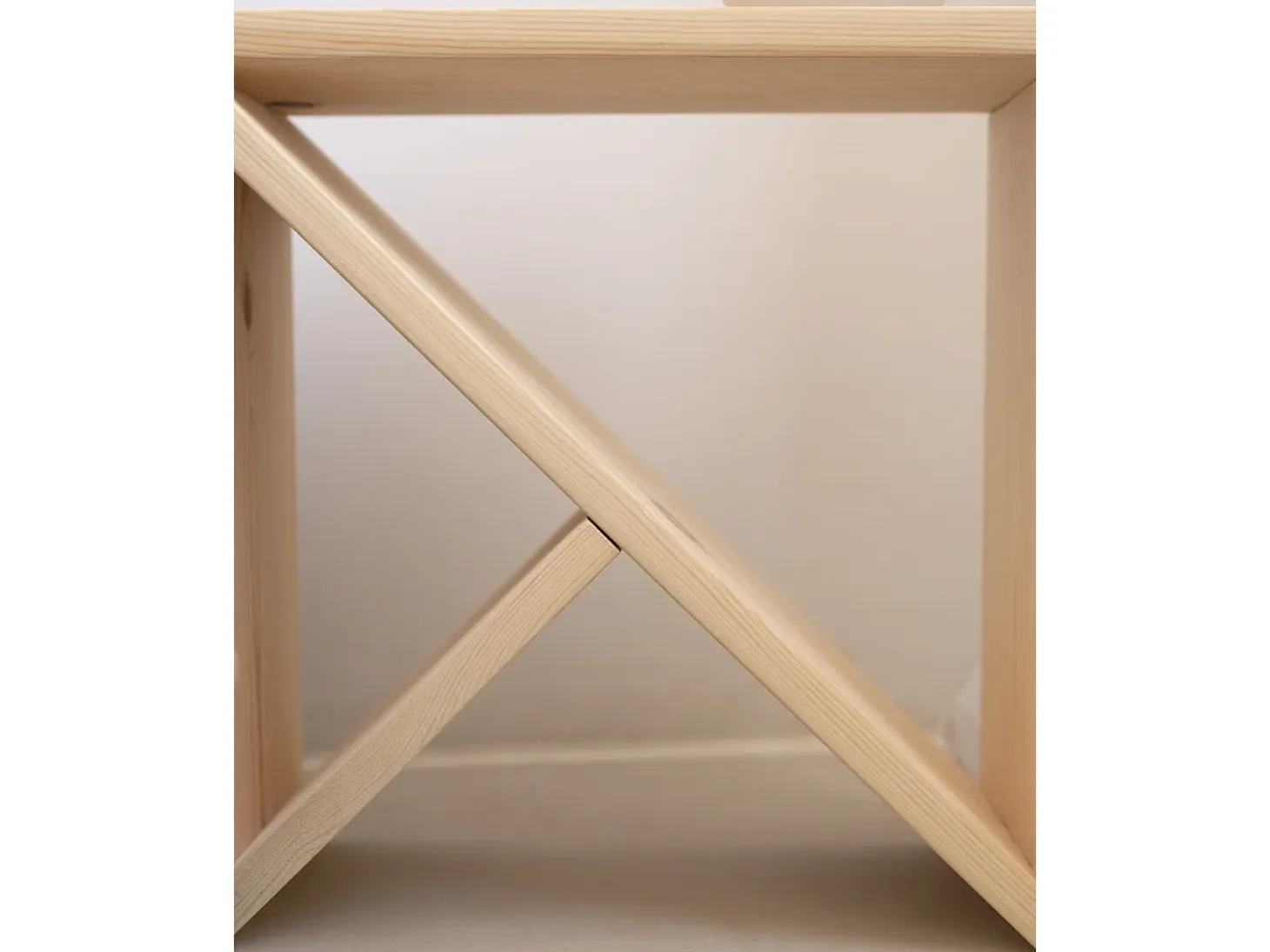 Pack 2 mesitas de madera maciza en tono natural de 40x40cm - STOKE - DECOWOOD