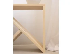 Pack 2 mesitas de madera maciza en tono natural de 40x40cm - STOKE - DECOWOOD