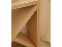 Pack 2 mesitas de madera maciza en tono roble medio de 50x50cm - STOKE - DECOWOOD