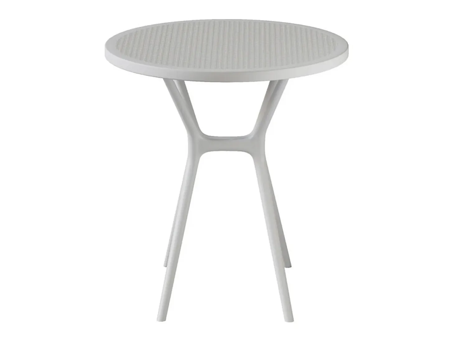 Pack de 2 mesas auxiliares de 75x65x65 cm de polipropileno en color blanco Gaia