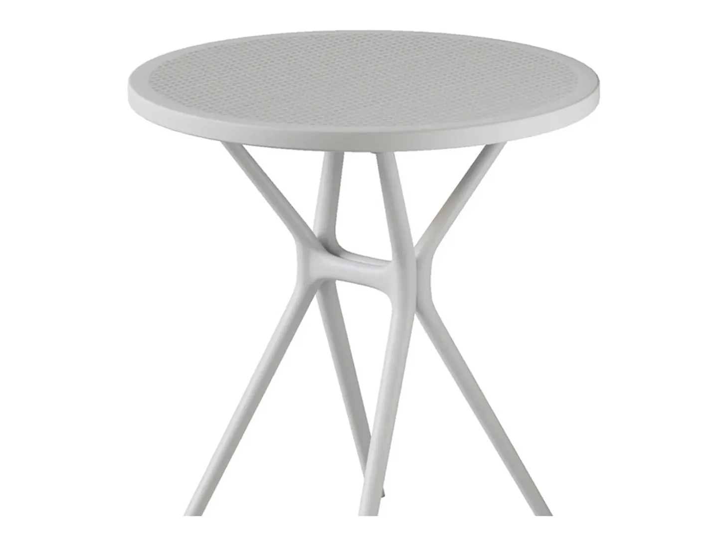 Pack de 2 mesas auxiliares de 75x65x65 cm de polipropileno en color blanco Gaia