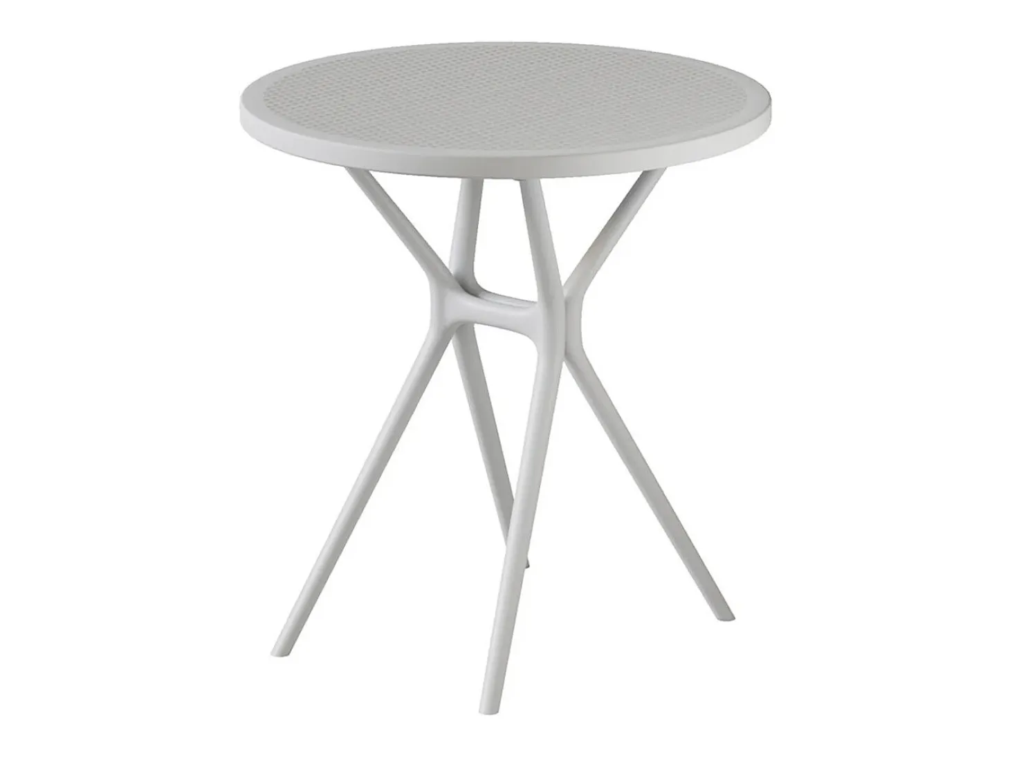 Pack de 2 mesas auxiliares de 75x65x65 cm de polipropileno en color blanco Gaia