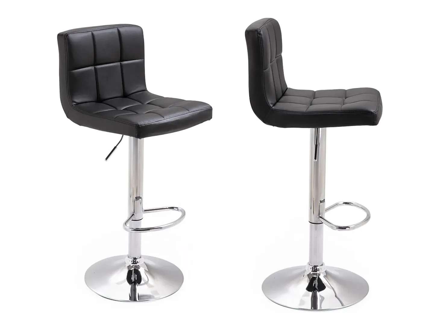 Pack de 2 taburetes de bar negros MIKE