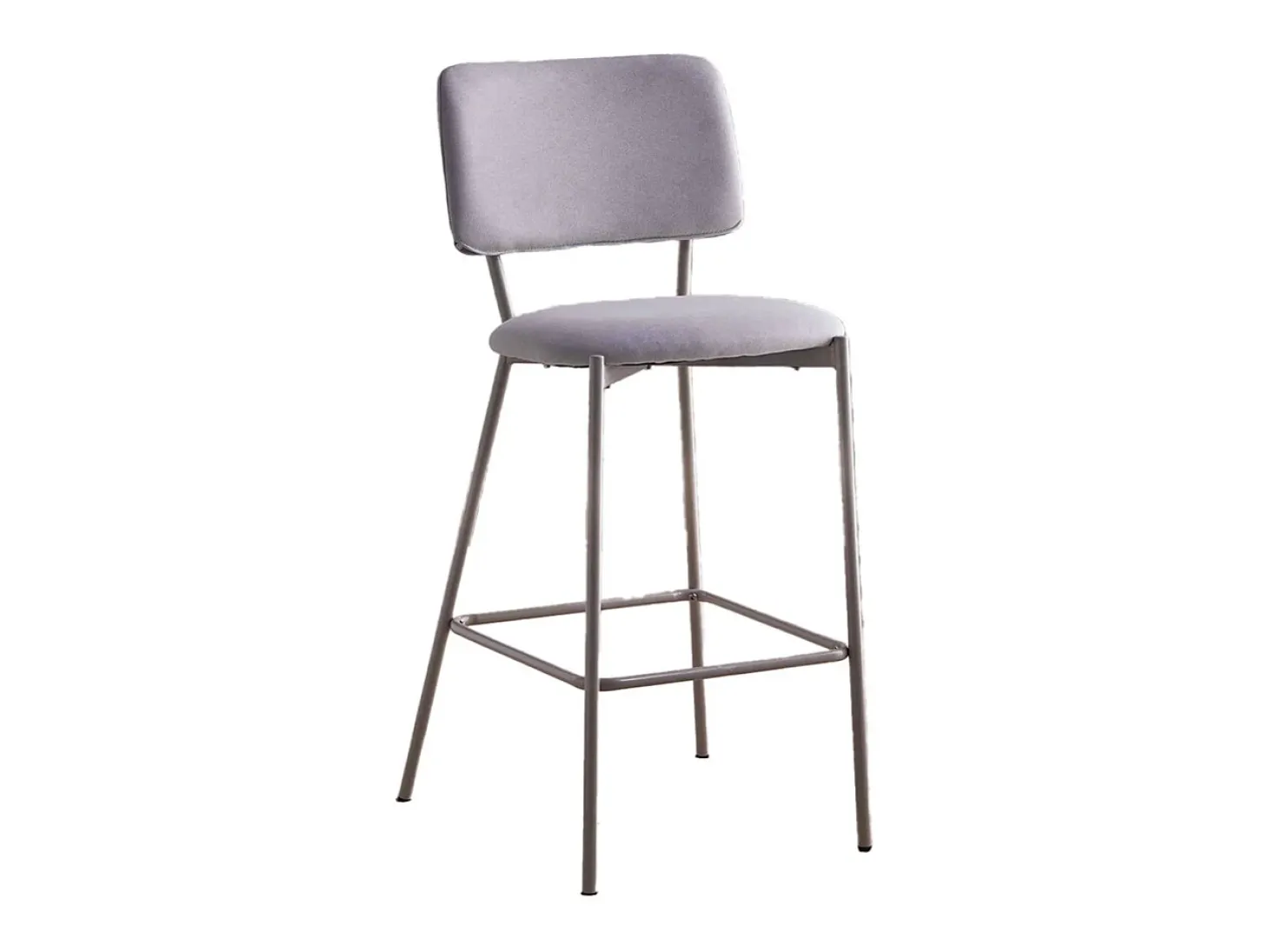 Pack de 4 taburetes de 103x45x51 cm tapizados en tela animanchas en color crema Ned