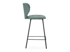 Pack de 2 taburetes modelo Fauna tapizado en polipiel verde, 94cm(alto) 45cm(ancho) 52cm (
