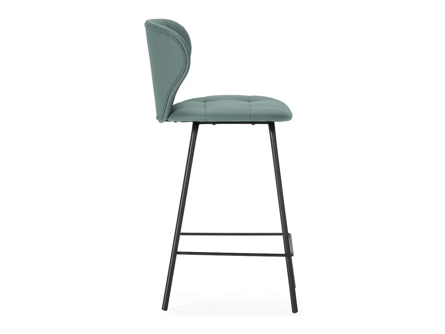 Pack de 2 taburetes modelo Fauna tapizado en polipiel verde, 94cm(alto) 45cm(ancho) 52cm (