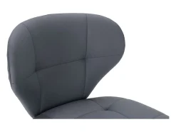 Pack de 2 taburetes modelo Fauna tapizado en polipiel gris oscuro, 94cm(alto) 45cm(ancho)
