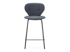 Pack de 2 taburetes modelo Fauna tapizado en polipiel gris oscuro, 94cm(alto) 45cm(ancho)