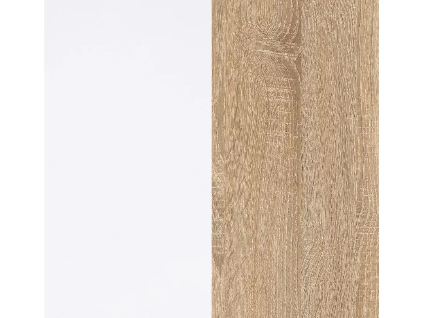 Pack escritorio y estantería Cosmic Plus Blanco Artik (Blanco Mate) - Roble Canadian