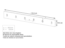 Panel de pared Linea en blanco de alto brillo