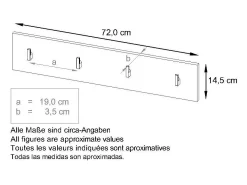 Panel de pared Linea V2 en negro de alto brillo