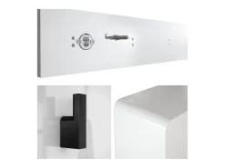 Panel de pared Linea V2 en gris arena de alto brillo