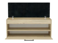 PARMI - Entrada zapatero estilo escandinavo - 100x35x49 - Banco con almacenaje