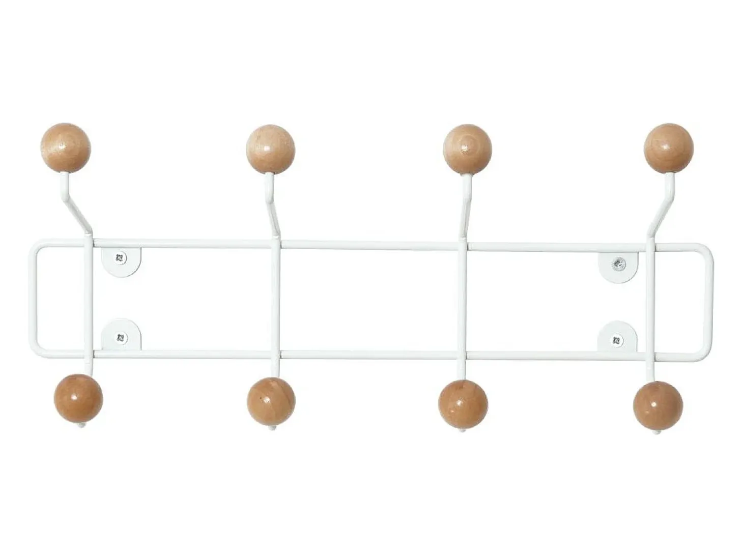 Percha de madera Saturnus de 8 ganchos Madera blanca y clara