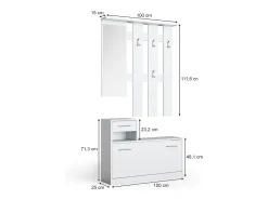 Perchero blanco 25x100x191 billy