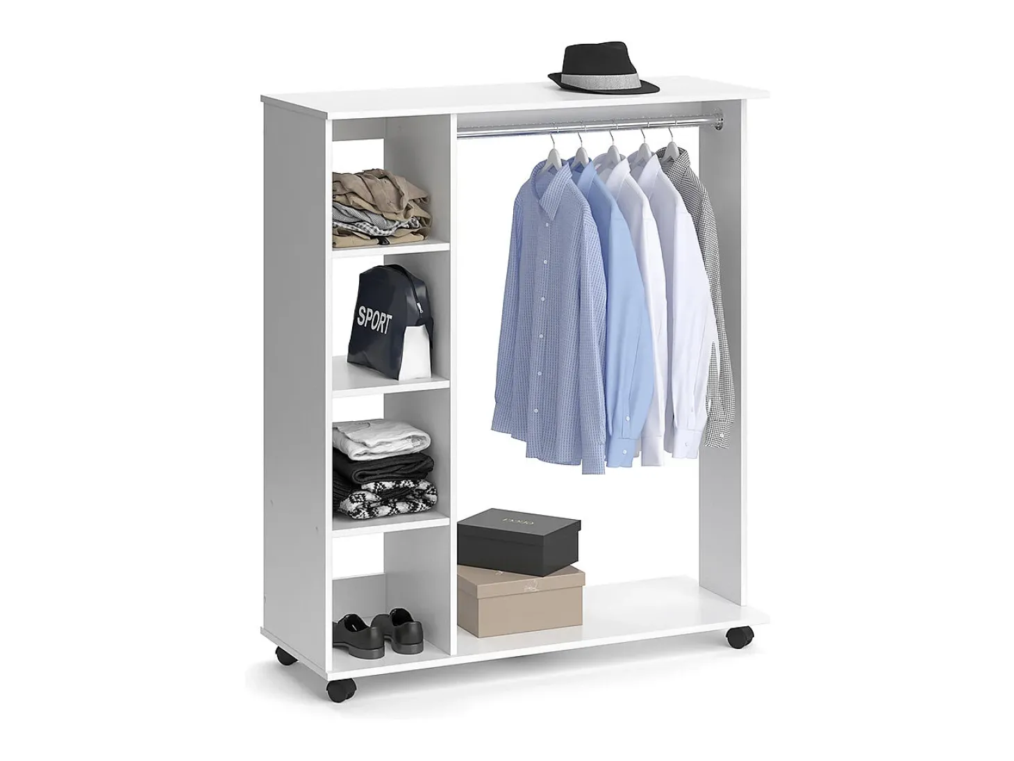 Perchero blanco 110x42x129.4 cosmo