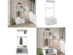 Perchero blanco 80x40x180 lysa