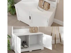 Perchero blanco 80x40x180 lysa