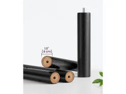 Perchero de madera maciza Parya Home con forma de árbol y 8 ganchos estructura de madera de caucho negra
