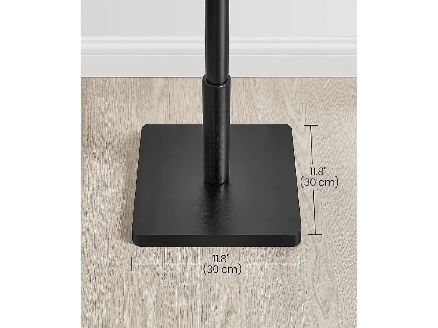 Perchero de madera maciza Parya Home con forma de árbol y 8 ganchos estructura de madera de caucho negra