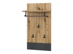 Perchero de pared antracita 44x25.6x83 selena
