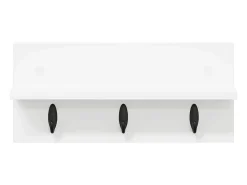 Perchero de pared Blanco 40 x 10,5 x 18 cm Madera de ingeniería