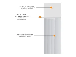 Perchero de pared blanco 36x21.6x135 siri