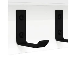 Perchero de pared Blanco 60 x 10,5 x 10,5 cm Madera de ingeniería