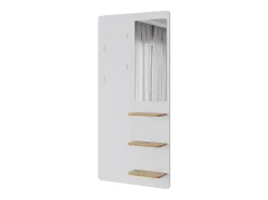 Perchero de pared blanco/roble 70x15x150 jochen