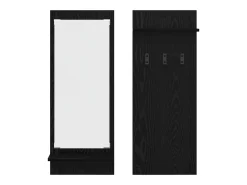 Perchero de pared con estante Roble negro 70 x 10 x 90 cm