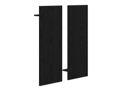 Perchero de pared con estante Roble negro 70 x 10 x 90 cm