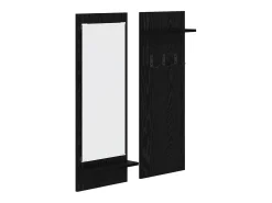 Perchero de pared con estante Roble negro 70 x 10 x 90 cm