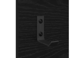 Perchero de pared con estante Roble negro 70 x 10 x 90 cm