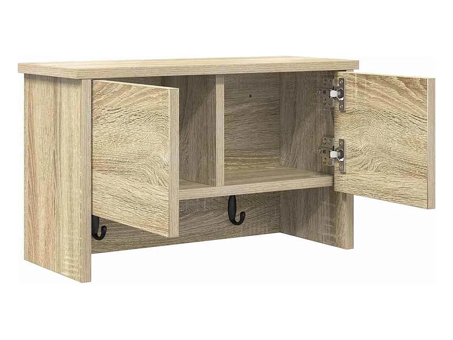 Perchero de pared con estante roble Sonoma 50 x 20 x 30 cm