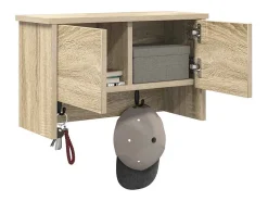 Perchero de pared con estante roble Sonoma 50 x 20 x 30 cm