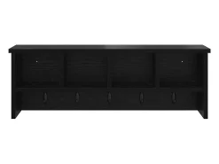 Perchero de pared con estante Roble negro 75 x 16 x 26 cm