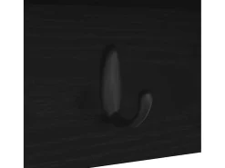 Perchero de pared con estante Roble negro 75 x 16 x 26 cm