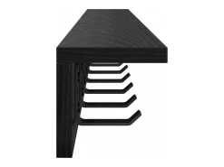 Perchero de pared de roble negro 100 x 10,5 x 10,5 cm