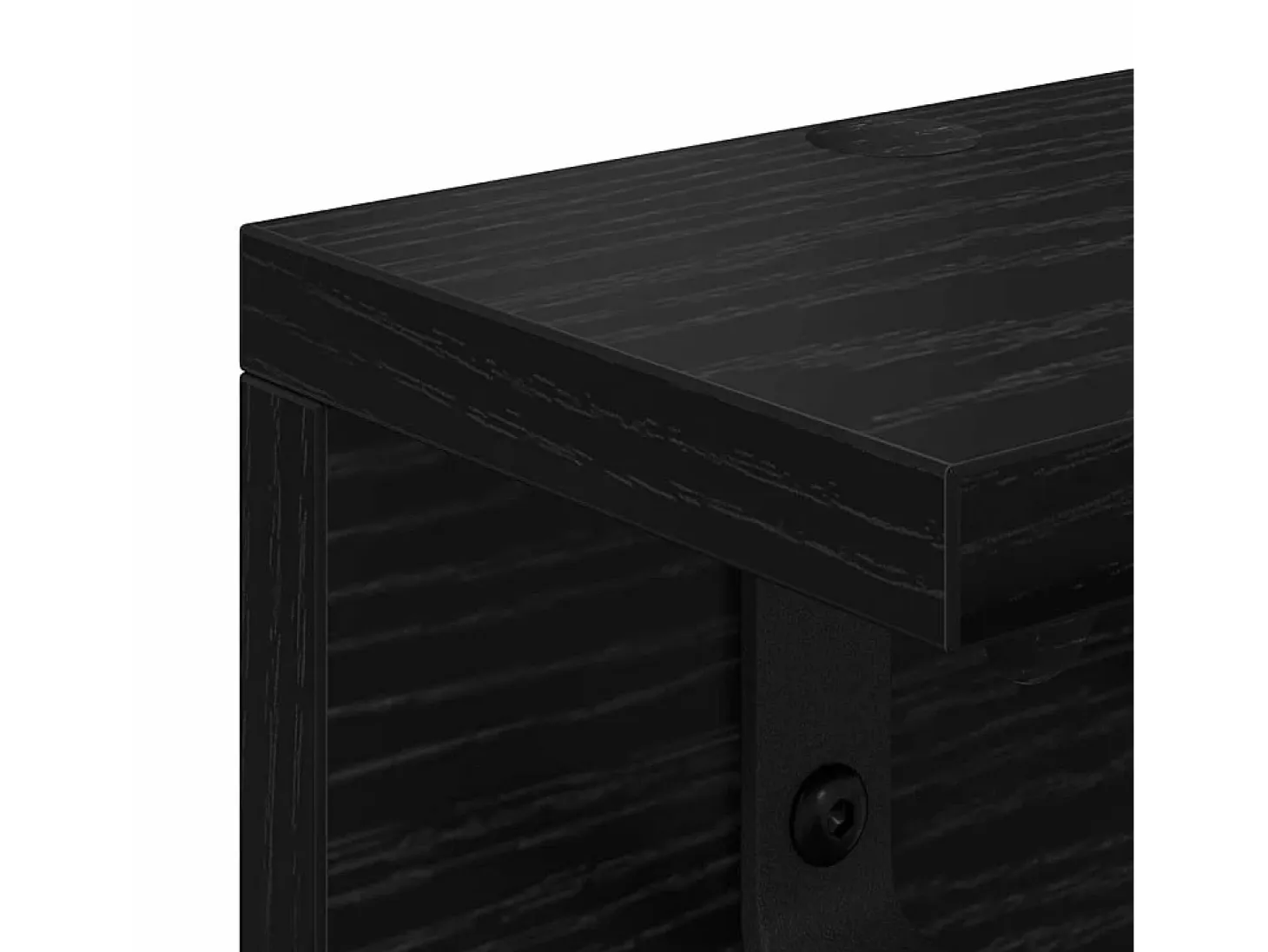 Perchero de pared de roble negro 100 x 10,5 x 10,5 cm