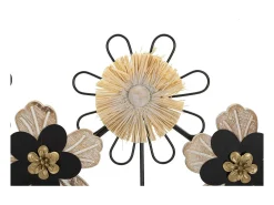 Perchero de Pared Flores 1, Marrón, 61x5,5x30,5 cm, Kendra Home