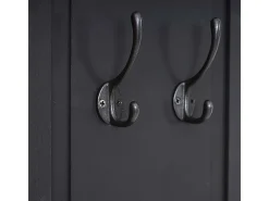 Perchero de pared H33 (juego de 2), lacado en gris oscuro