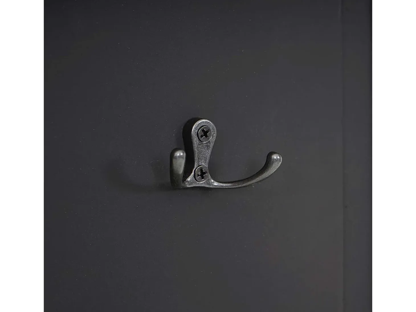 Perchero de pared H33 (juego de 2), lacado en gris oscuro
