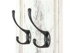 Perchero de pared H33 (juego de 2), blanco desgastado
