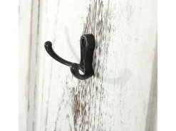 Perchero de pared H33 (juego de 2), blanco desgastado