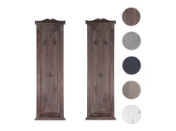 Perchero de pared H33 (juego de 2), marrón desgastado