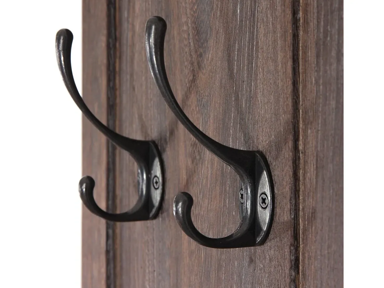 Perchero de pared H33 (juego de 2), marrón desgastado